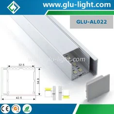 Површински монтиран ЛЕД Алу профил, алуминијумска екструзија за ЛЕД траку